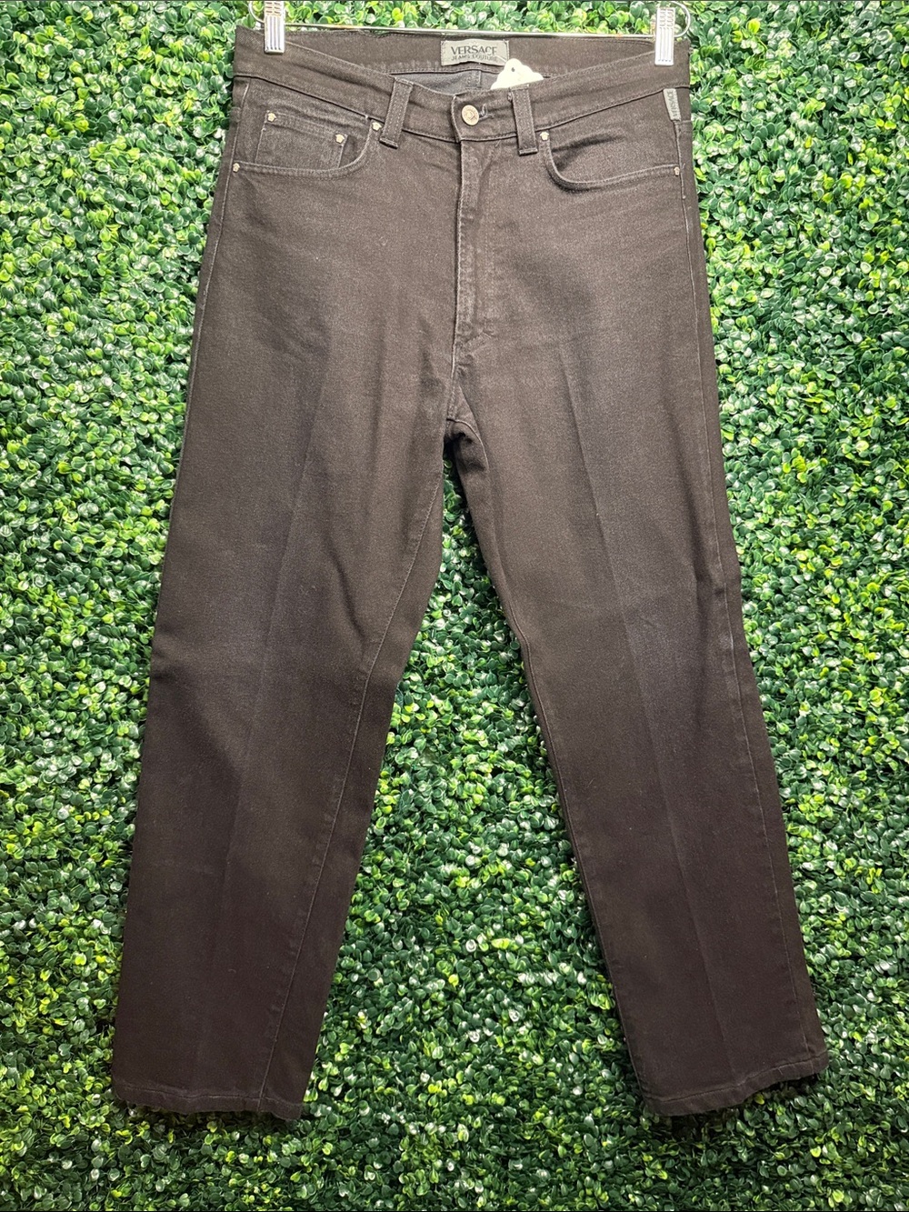 Versace Men’s Dark Brown Straight Jeans
